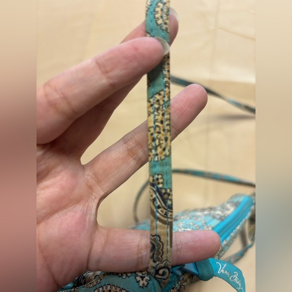 Vera Bradley‎ Frannie Turquoise Crossbody Bag with Paisley Design - Picture 14 of 16